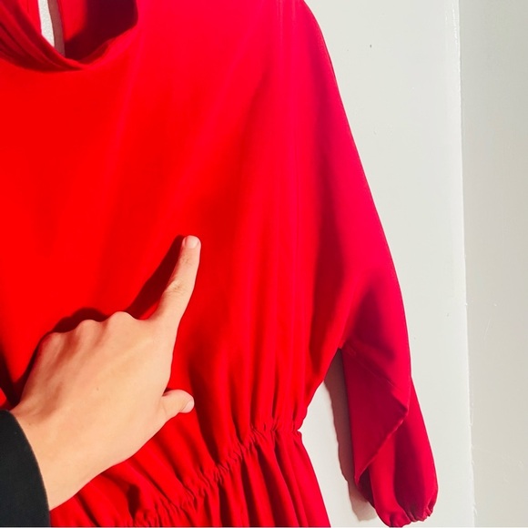 NEW Rhode Caroline Dress Ruby Red Preppy Wedding Party Resortwear Date Night - Picture 8 of 10